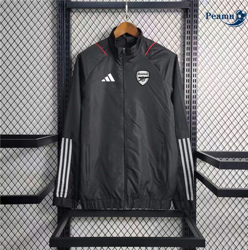 Peamu - Maillot foot Coupe Vent Arsenal Noir 2023/24 Soldes