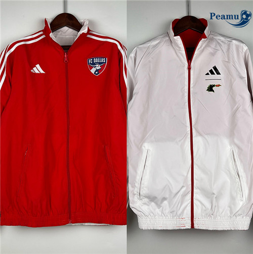 Peamu - Maillot foot Coupe Vent Dallas Rouge 2023/24 grossiste