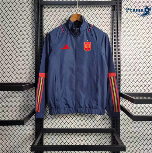 Peamu - Maillot foot Coupe Vent Espagne Bleu 2023/24 Soldes