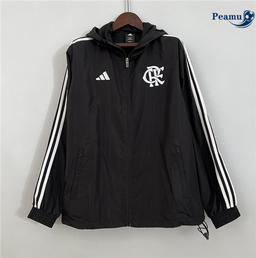 Peamu - Maillot foot Coupe Vent Flamengo Noir 2023/24 Original