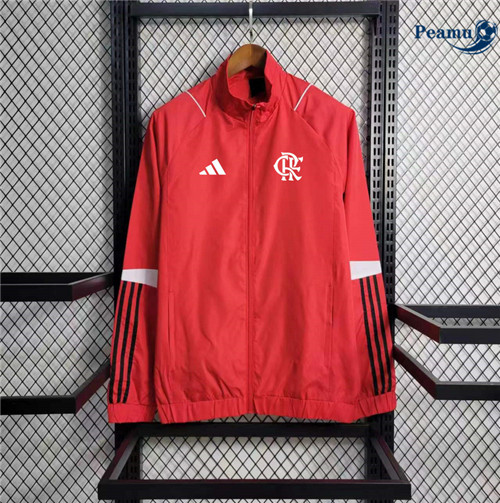 Peamu - Maillot foot Coupe Vent Flamengo Rouge 2023/24 Officiel
