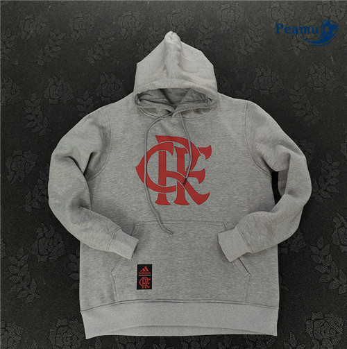Peamu - Maillot foot Sweatshirt à capuche Flamengo Gris 2023/24 Paris