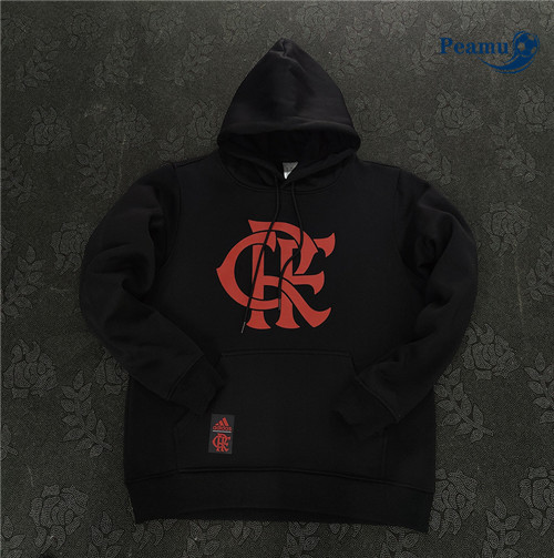 Peamu - Maillot foot Sweatshirt à capuche Flamengo Noir 2023/24 discout