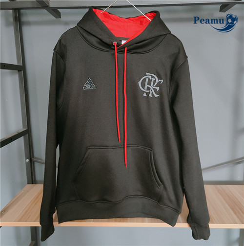 Peamu - Maillot foot Sweatshirt à capuche Peluche Flamengo Gris 2023/24 Officiel