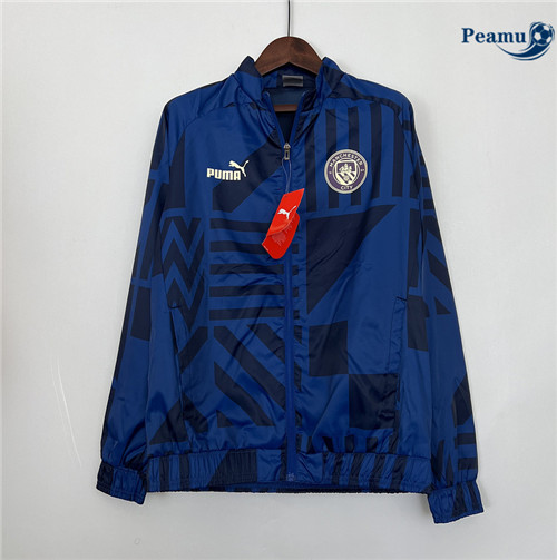 Peamu - Maillot foot Coupe Vent Manchester City Bleu 2023/24 grossiste
