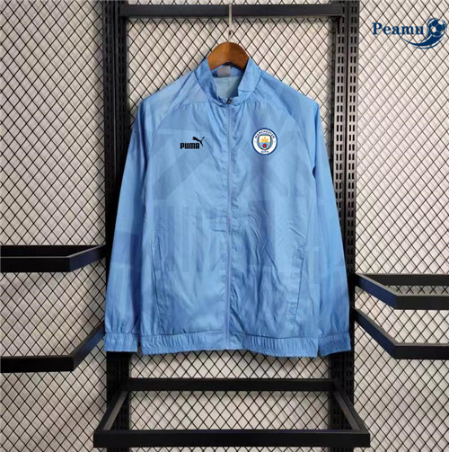 Peamu - Maillot foot Coupe Vent Manchester City Bleu 2023/24 Paris