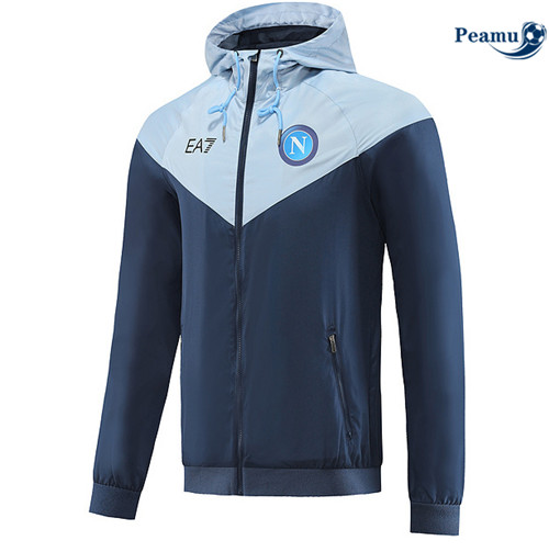 Peamu - Maillot foot Coupe Vent Napoli Bleu 2023/24 prix