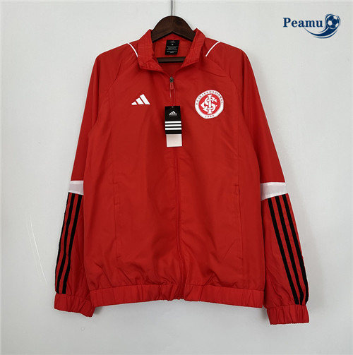 Peamu - Maillot foot Coupe Vent SC Internacional Rouge 2023/24 personnalisé