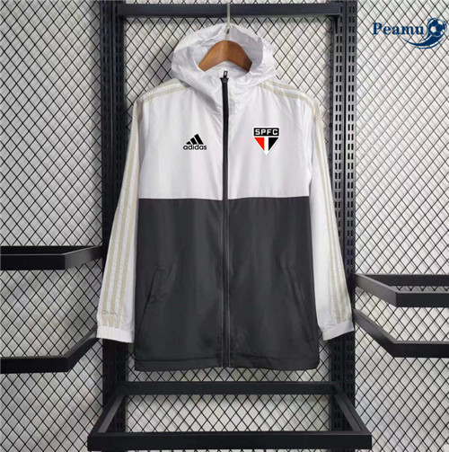 Peamu - Maillot foot Coupe Vent Sao Paulo Blanc 2023/24 Original