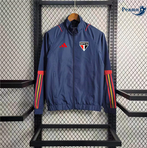 Peamu - Maillot foot Coupe Vent Sao Paulo Bleu 2023/24 Outlet