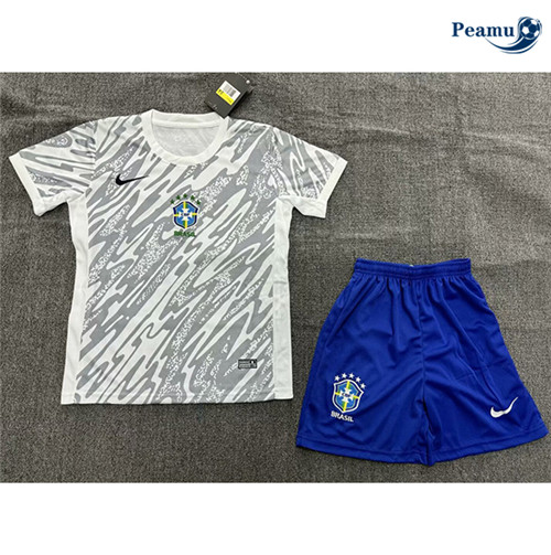 Maillot foot Brésil Enfant Blanco 2024-2025