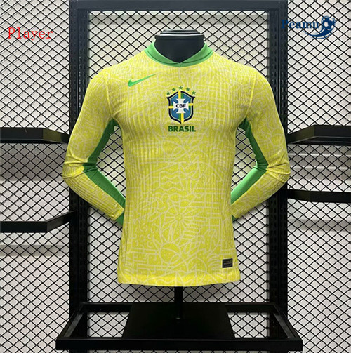 Maillot foot Brésil Player Domicile Manche Longue 2024-2025