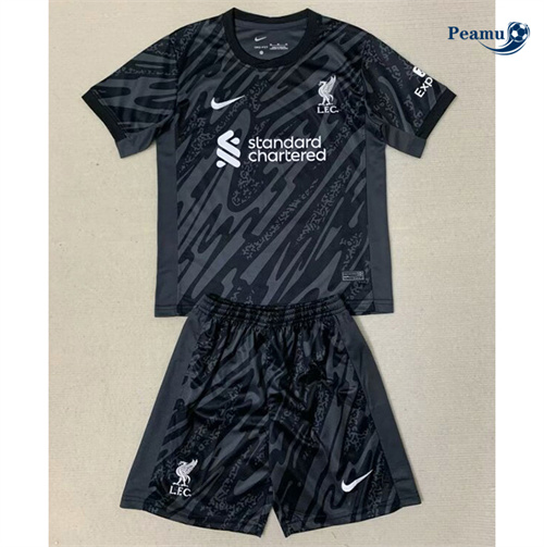 Maillot foot Liverpool Enfant Gardien de but Gris/Noir 2024-2025