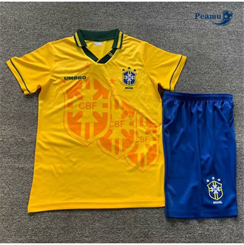 Maillot foot Rétro Brésil Enfant Domicile 1994