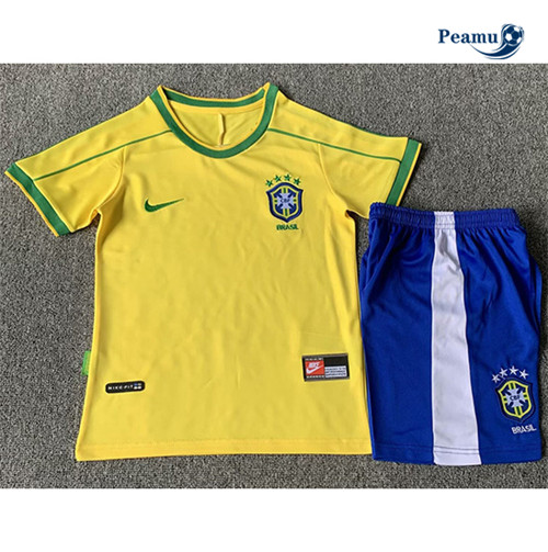 Maillot foot Rétro Brésil Enfant Domicile 1998