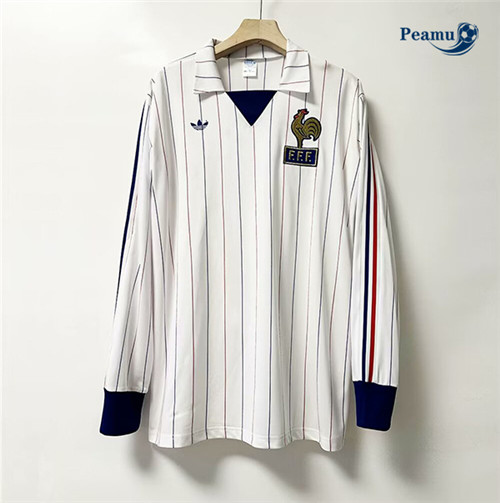 Maillot foot Rétro France Exterieur Manche Longue 1980-82