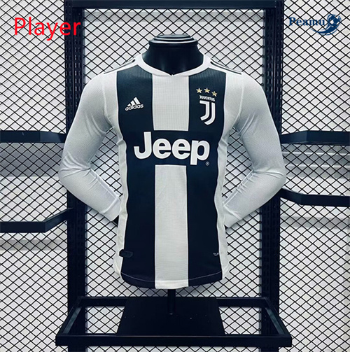 Maillot Rétro foot Juventus Player Domicile Manche Longue 2018-19