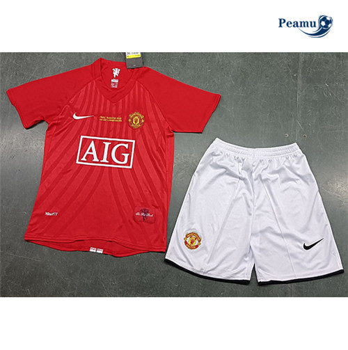 Maillot foot Rétro Manchester United Enfant Domicile 2007-08