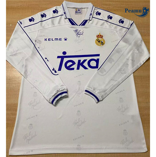 Maillot foot Rétro Real Madrid Domicile Manche Longue 1994-96