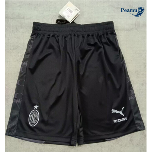 Maillot Short foot AC Milan 4th Noir 2023