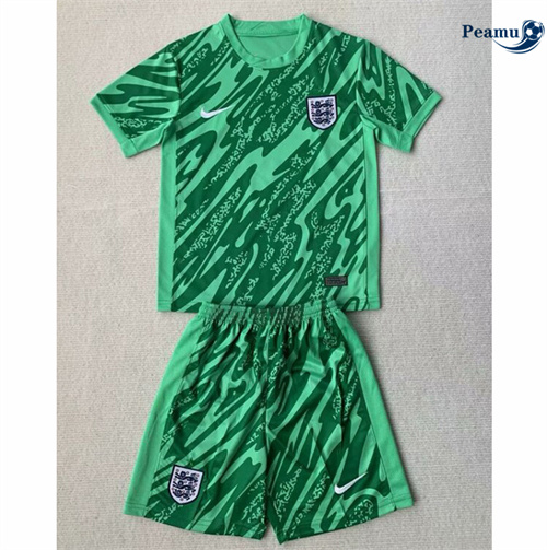 Maillot foot Angleterre Enfant Gardien de but vert 2024/2025 Officiel