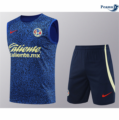 Maillot foot Kit Entrainement América Debardeur + Shorts bleu 2024/2025 Paris
