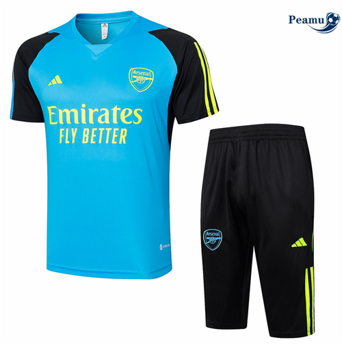 Maillot foot Kit Entrainement Arsenal + Shorts lac bleu 2024/2025 Outlet