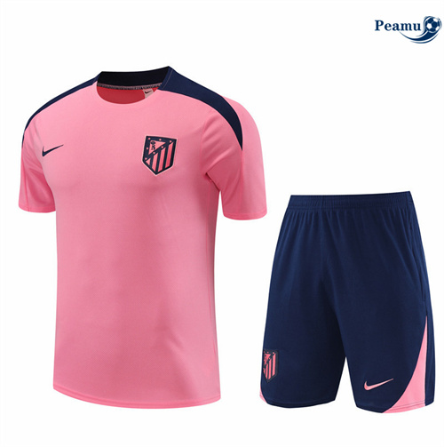 Maillot foot Kit Entrainement Atletico Madrid Enfant + Shorts rose 2024/2025 Soldes