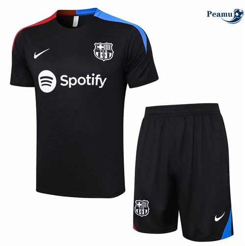 Maillot foot Kit Entrainement Barcelone + Shorts noir 2024/2025 Paris