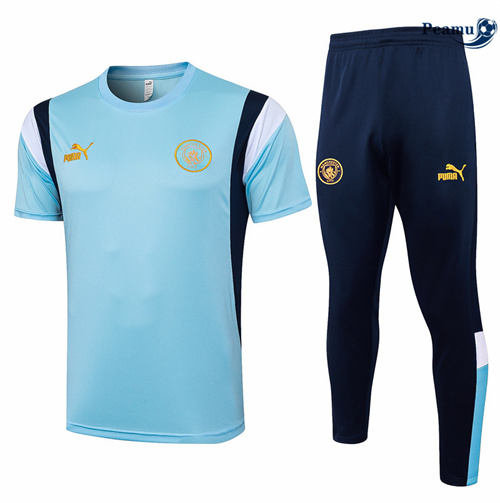 Maillot foot Kit Entrainement Manchester City + Pantalon bleu clair 2024/2025 prix