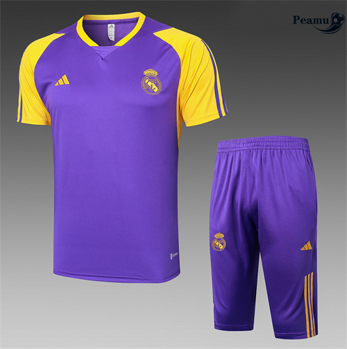 Maillot foot Kit Entrainement Real Madrid + Shorts Violet 2024/2025 Outlet