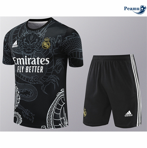 Maillot foot Kit Entrainement Real Madrid + Shorts noir 2024/2025 grossiste