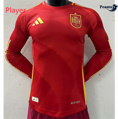 Maillot foot Espagne Player Version Domicile Manche Longue 2024/2025 discout