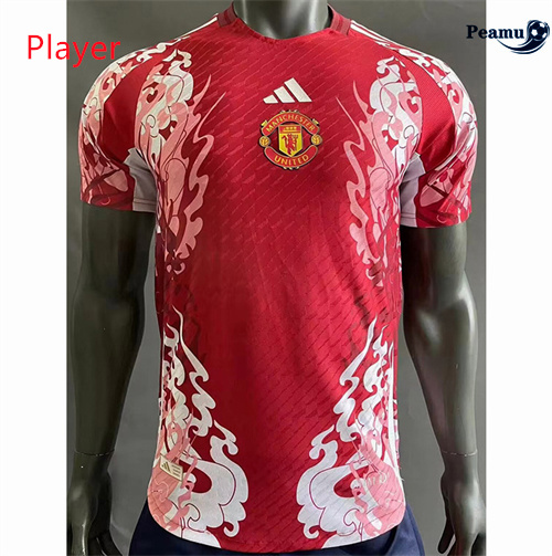Maillot foot Manchester United Player Version édition spéciale rouge 2024/2025 Soldes