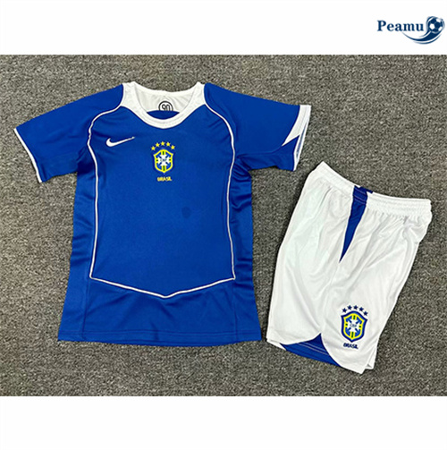 Maillot foot Rétro Brésil Enfant Exterieur 2004 Soldes
