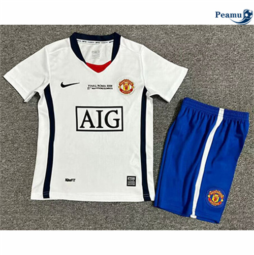Maillot foot Rétro Manchester United Enfant Exterieur 2008-09 Officiel