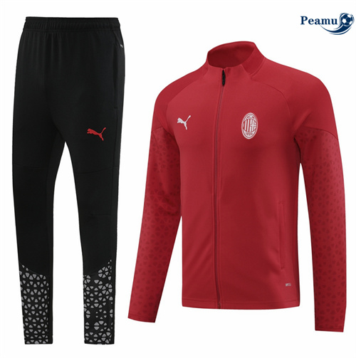 Veste Survetement AC Milan rouge 2024/2025 discout