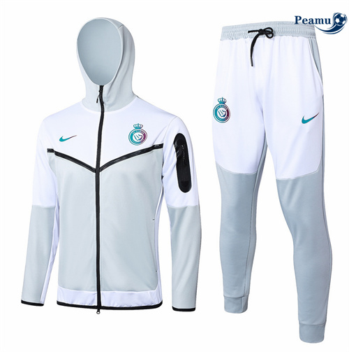 Veste Survetement Al-Nassr FC à Capuche gris clair 2024/2025 France