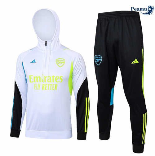 Survetement Arsenal à capuche Blanc 2024/2025 Original
