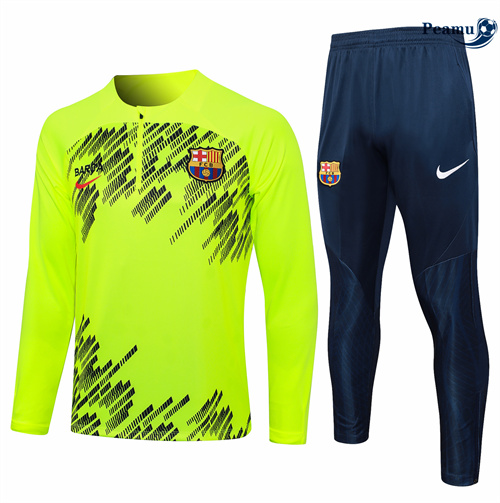 Survetement Barcelone vert 2024/2025 Soldes