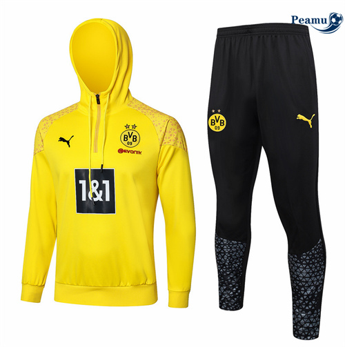 Survetement Borussia Dortmund à capuche jaune 2024/2025 Original