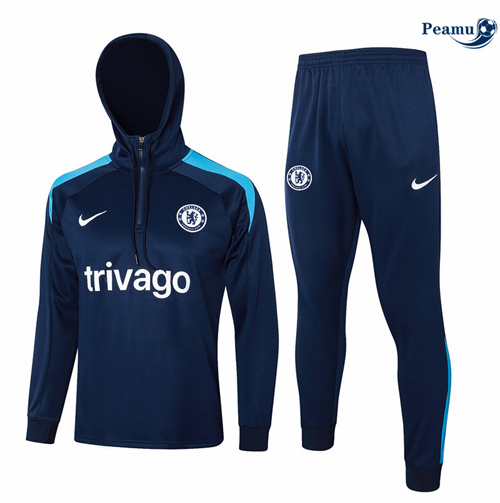 Survetement Chelsea à capuche bleu royal 2024/2025 Outlet
