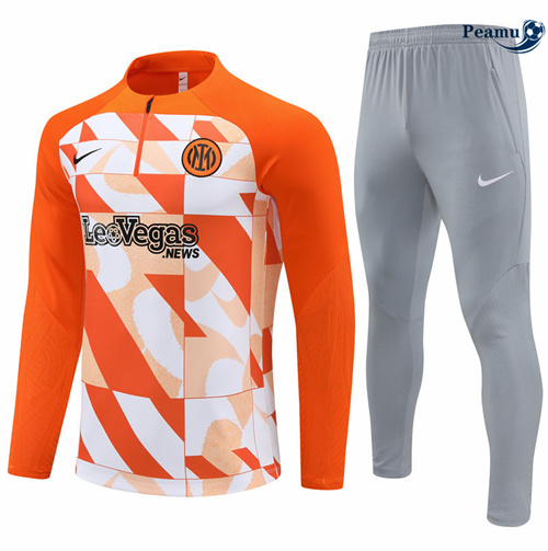Survetement Inter Milan Enfant couleur orange 2024/2025 personnalisé