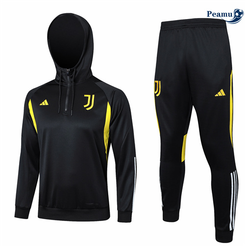 Survetement Juventus Enfant à capuche noir 2024/2025 Officiel