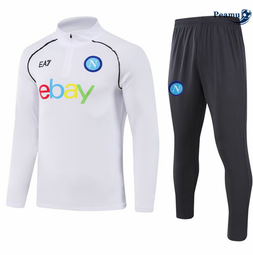 Survetement Naples Enfant Blanc 2024/2025 Soldes