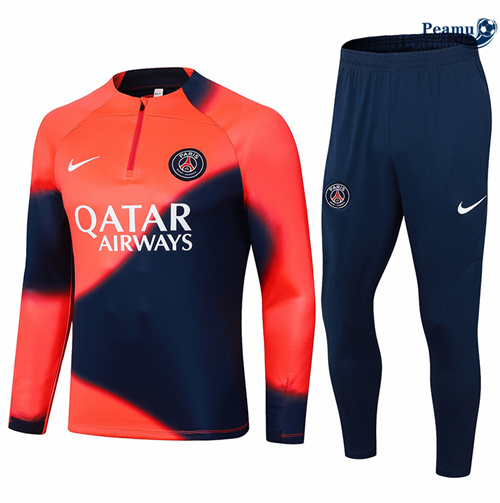 Survetement Paris PSG orange 2024/2025 personnalisé