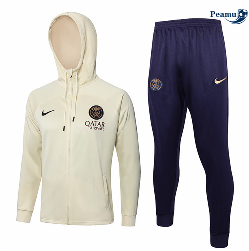 Veste Survetement Paris PSG à Capuche abricot 2024/2025 Outlet