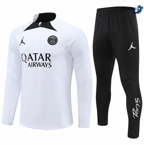 Survetement Paris PSG Enfant Blanc 2024/2025 personnalisé