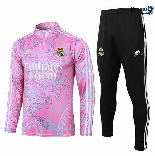 Survetement Real Madrid Enfant rose 2024/2025 personnalisé