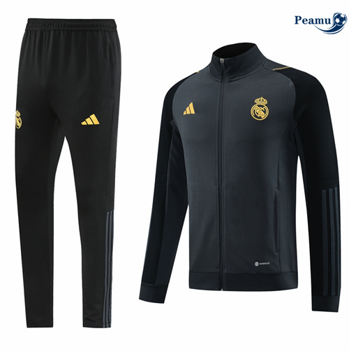 Veste Survetement Real Madrid Enfant gris foncé 2024/2025 prix